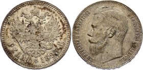 Russia 1 Rouble 1897 ** Brussels Mint

Bit# 203; Silver, AU-UNC. Mint luster, original patina.