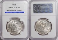 Russia - USSR 1 Rouble 1924 ПЛ NGC MS64

Fedorin# 9; Silver; NGC MS 64
