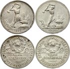 Russia - USSR Lot of 2 Coins

Poltinnik 1925, 1926 ПЛ; Silver