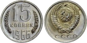Russia - USSR 15 Kopeks 1966 

Y# 131; Prooflike; UNC