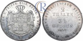 Germany. Hessen-Kassel. Wilhelm II. 2 Taler-3 1/2 Gulden 1842, AG. Германия. Гессен-Кассель. Вильгельм II. 2 талера - 3 1/2 гульдена 1842 года Серебро...
