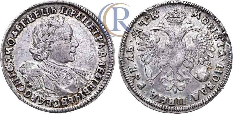 1 рубль 1720 года. ОК Russia. 1 Rouble 1720 Серебро. 27,65г. Кадашевский монетны...