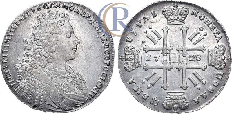 1 рубль 1728 года. Russia. 1 Rouble 1728 Серебро. 28,22г. Кадашевский монетный д...