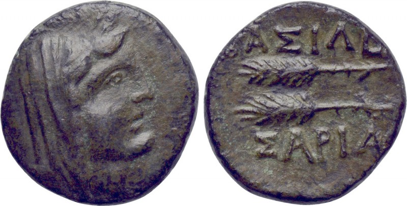 KINGS OF SKYTHIA. Sariakes (Circa 179-150 BC). Ae. 

Obv: Veiled head of Demet...