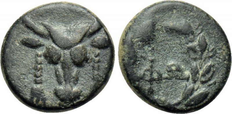 PHOKIS. Phokian League. Ae (Circa 347-346 BC). 

Obv: Filleted head of bull fa...