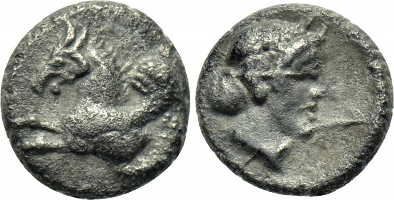 ASIA MINOR. Uncertain. Hemiobol (4th century BC). 

Obv: Forepart of Pegasos l...