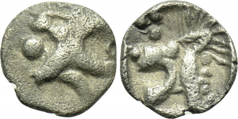 ASIA MINOR. Uncertain, possibly Kyzikos. Tetartemorion (Circa 5th century BC). ...