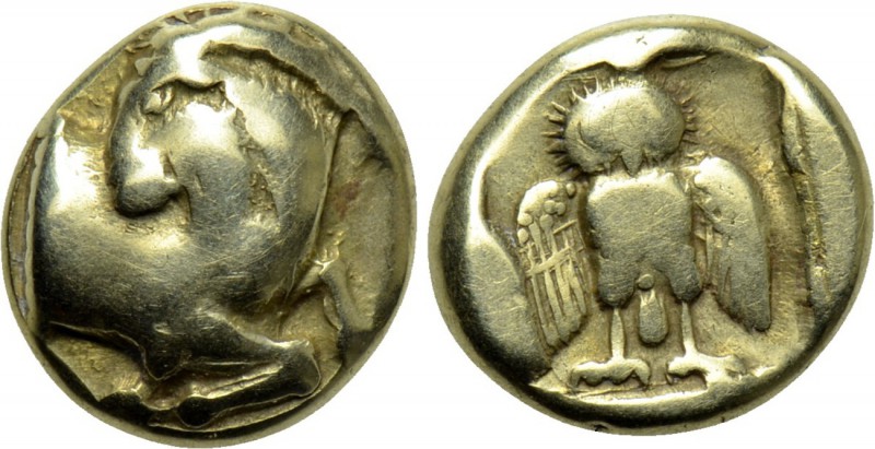 LESBOS. Mytilene. EL Hekte (Circa 454-428/7 BC). 

Obv: Forepart of goat right...