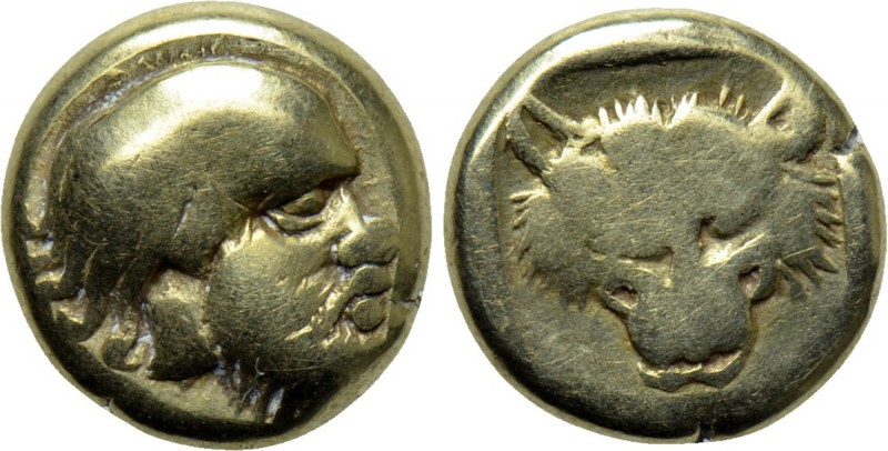 LESBOS. Mytilene. EL Hekte (Circa 454-428/7 BC). 

Obv: Head of Silenos right....