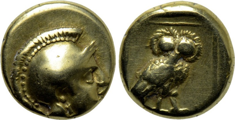 LESBOS. Mytilene. EL Hekte (Circa 377-326 BC). 

Obv: Helmeted head of Athena ...