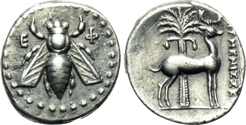 IONIA. Ephesos. Drachm (Circa 202-150 BC). Parmenisskos, magistrate. 

Obv: Ε ...