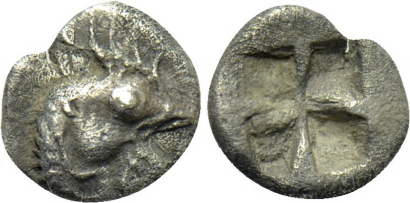 IONIA. Phokaia. Hemiobol (6th century BC). 

Obv: Head of griffin right.
Rev:...