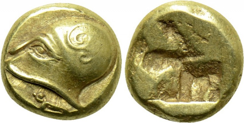 IONIA. Phokaia. EL Hekte (Circa 521-478 BC). 

Obv: Helmeted head left; below,...