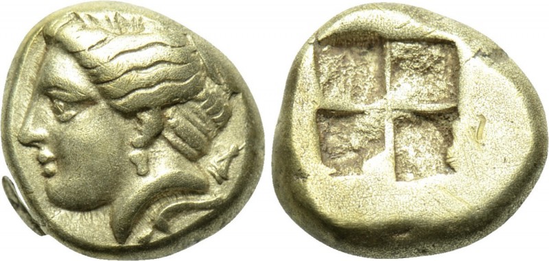 IONIA. Phokaia. EL Hekte (Circa 387-326 BC). 

Obv: Head of Artemis left, with...
