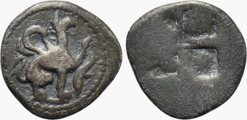 IONIA. Teos. Trihemiobol (Circa 544-494 BC). 

Obv: Griffin seated right, rais...