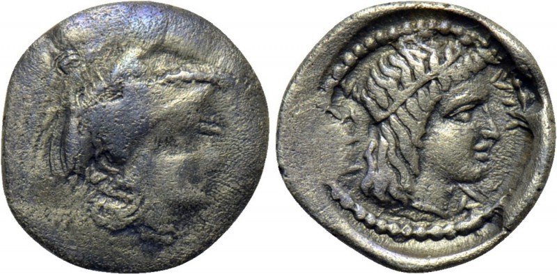 LYCIA. Xanthos(?). Obol (Mid-late 5th century BC). 

Obv: Helmeted head of Ath...