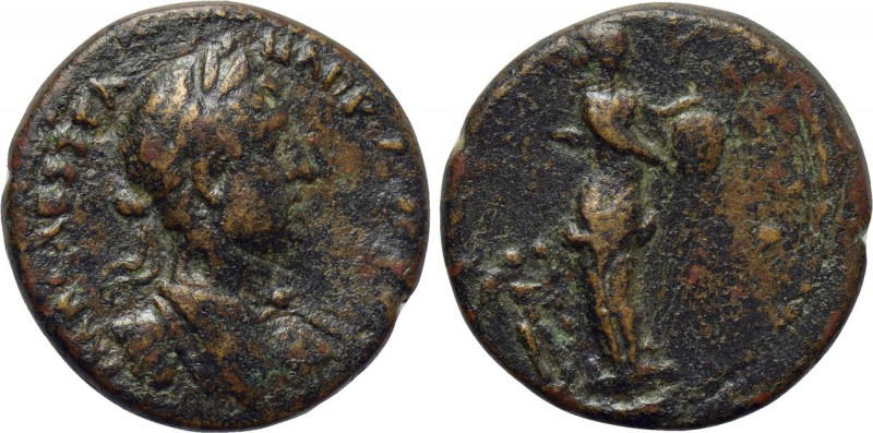 CORINTHIA. Corinth. Hadrian (117-138). Ae As. 

Obv: IMP CAES TRA HADRIANVS. ...