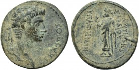 LYDIA. Hypaepa. Augustus (27 BC-14 AD). Ae. Ploutias Sakaios, magistrate.