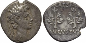 AUGUSTUS (27 BC-14 AD). Denarius. Uncertain mint in Spain, possibly Colonia Patricia.