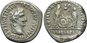 AUGUSTUS (27 BC-14 AD). Denarius. Lugdunum.