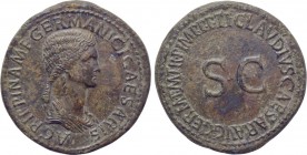 AGRIPPINA I (Died 33). Sestertius. Rome. Struck under CLAUDIUS (41-54).