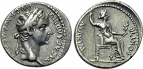 TIBERIUS (14-37). Denarius. "Tribute Penny" type. Lugdunum.