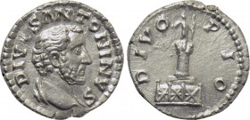 DIVUS ANTONINUS PIUS (Died 161). Denarius. Rome.