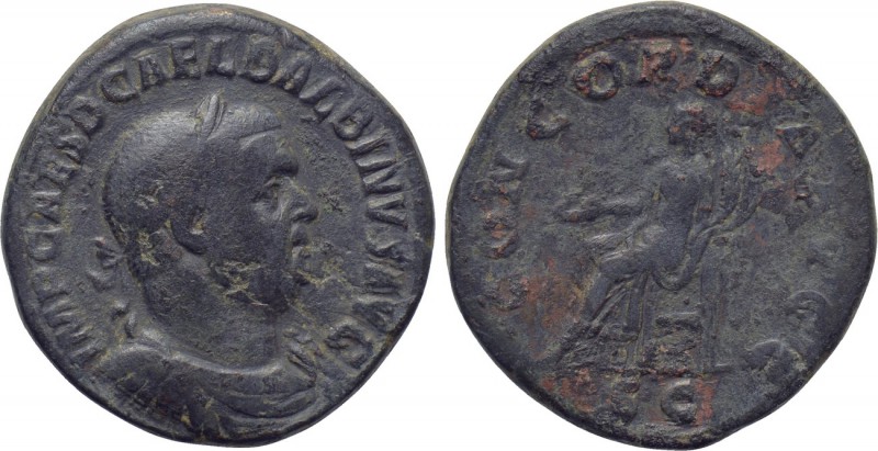 BALBINUS (238). Sestertius. Rome. 

Obv: IMP CAES D CAE L BALBINVS AVG. 
Laur...