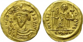 PHOCAS (602-610). GOLD Solidus. Contemporary imitation of Constantinople.