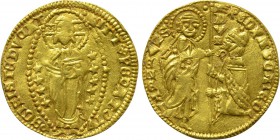CRUSADERS. Chios. Maona Society (Circa 1347-1385). GOLD Ducat. Imitating Venice issue of Andrea Dandulo. Uncertain mint.
