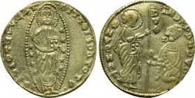 CRUSADERS. Chios. Maona Society (Circa 1347-1385). Pale GOLD Ducat. Imitating Venice issue of Andrea Dandulo. Uncertain mint.