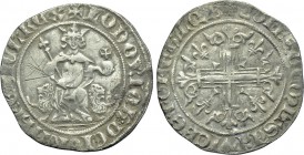 FRANCE. Provence. Jeanne I de Naples (Jeanne d’Anjou) & Louis de Tarente (1349-1362). Gillat.