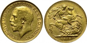 AUSTRALIA. George V (1910-1936). GOLD Sovereign (1918-P). Perth.