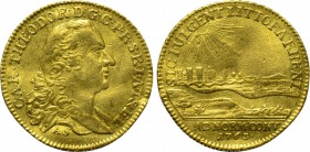 GERMANY. Pfalz. Karl Theodor (1743-1799). GOLD Dukat (1763-AS). Mannheim.