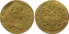 HOLY ROMAN EMPIRE. Joseph II (1765-1790). GOLD Dukat (1787-A). Wien (Vienna).