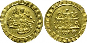 OTTOMAN EMPIRE. Mahmud II (AH 1223-1255 / AD 1808-1839). GOLD Çeyrek. Qustantiniya (Constantinople) mint. Dated AH 1223//2 (AD 1809).