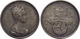 AUSTRIA. Maria Anna (Empress consort, 1830-1848). Cast Medal (1836). Commemorating her Coronation in Prague.