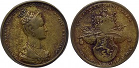AUSTRIA. Maria Anna (Empress consort, 1830-1848). Cast Medal (1836). Commemorating her Coronation in Prague.