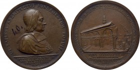 FRANCE. Louis-Antoine de Noailles (Archbishop of Paris, 1695-1729). Medal (restruck circa 1832). Commemorating the Construction of the Saint-Louis-en-...