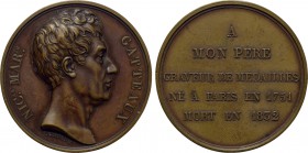 FRANCE. Nicolas-Marie Gatteaux (1751-1832). Medal. Commemorating the Life of the Engraver. By J. E. Gatteaux.