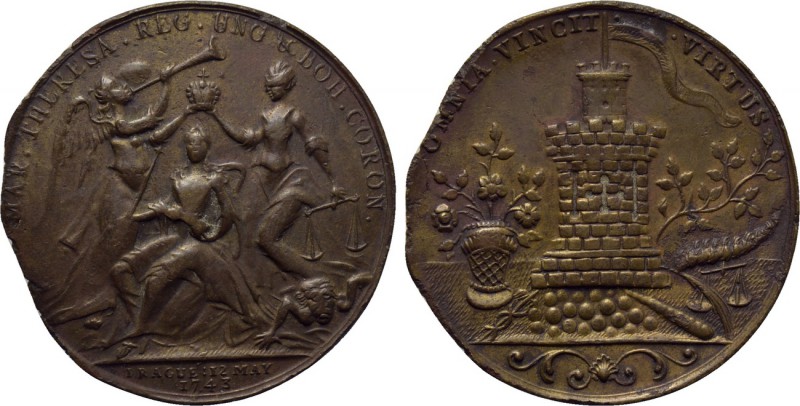HOLY ROMAN EMPIRE. Maria Theresia (1740-1780). Medal (1742). Commemorating the P...
