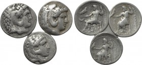 3 tetradrachms of Alexander the Great.