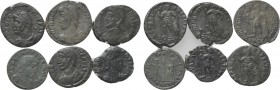 6 coins of Procopius and 1 Delmatius.