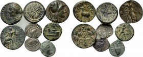 8 Greek coins.