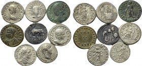 8 Roman coins; including Julius Caesar.