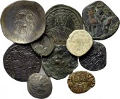 9 Byzantine and 1 Celtic coins.