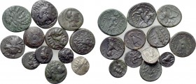 12 Greek coins.