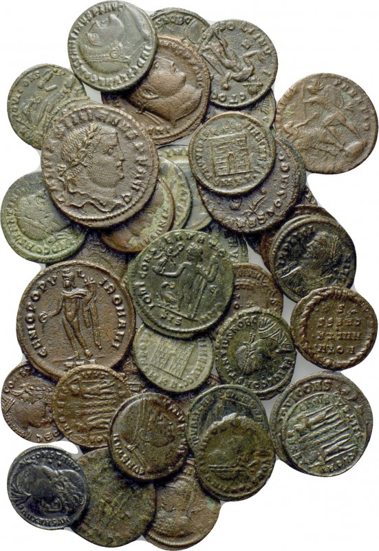 42 late Roman coins. 

Obv: .
Rev: .

. 

Condition: See picture.

Weig...