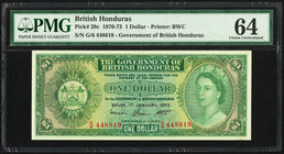 British Honduras Government of British Honduras 1 Dollar 1.1.1972 Pick 28c PMG Choice Uncirculated 64. Great embossing.

HID09801242017