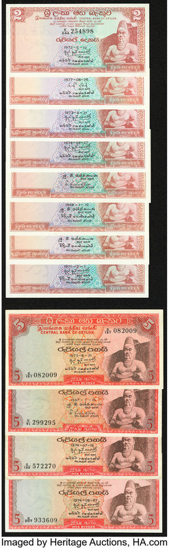 A Group of Small Change Notes from Ceylon/Sri Lanka. Fine or Better. 

HID098012...